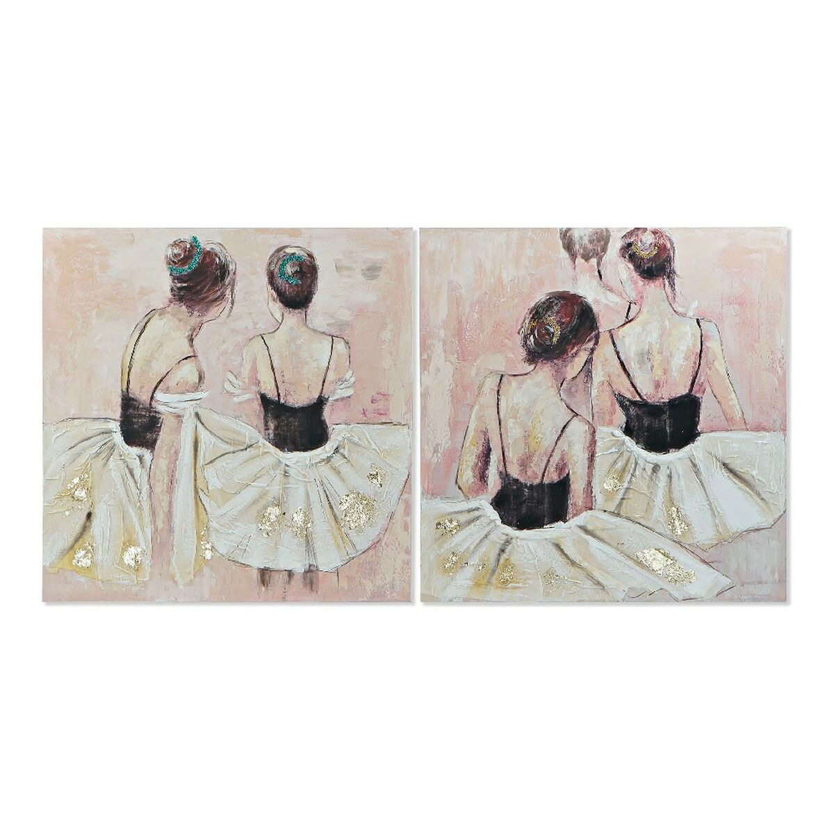 Bild DKD Home Decor Dancers 100 x 3,5 x 100 cm Ballett-Tänzerin Romantisch (2