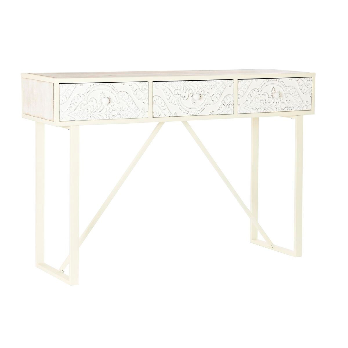 Konsole DKD Home Decor Weiß Tanne Holz MDF 120 x 35 x 80 cm