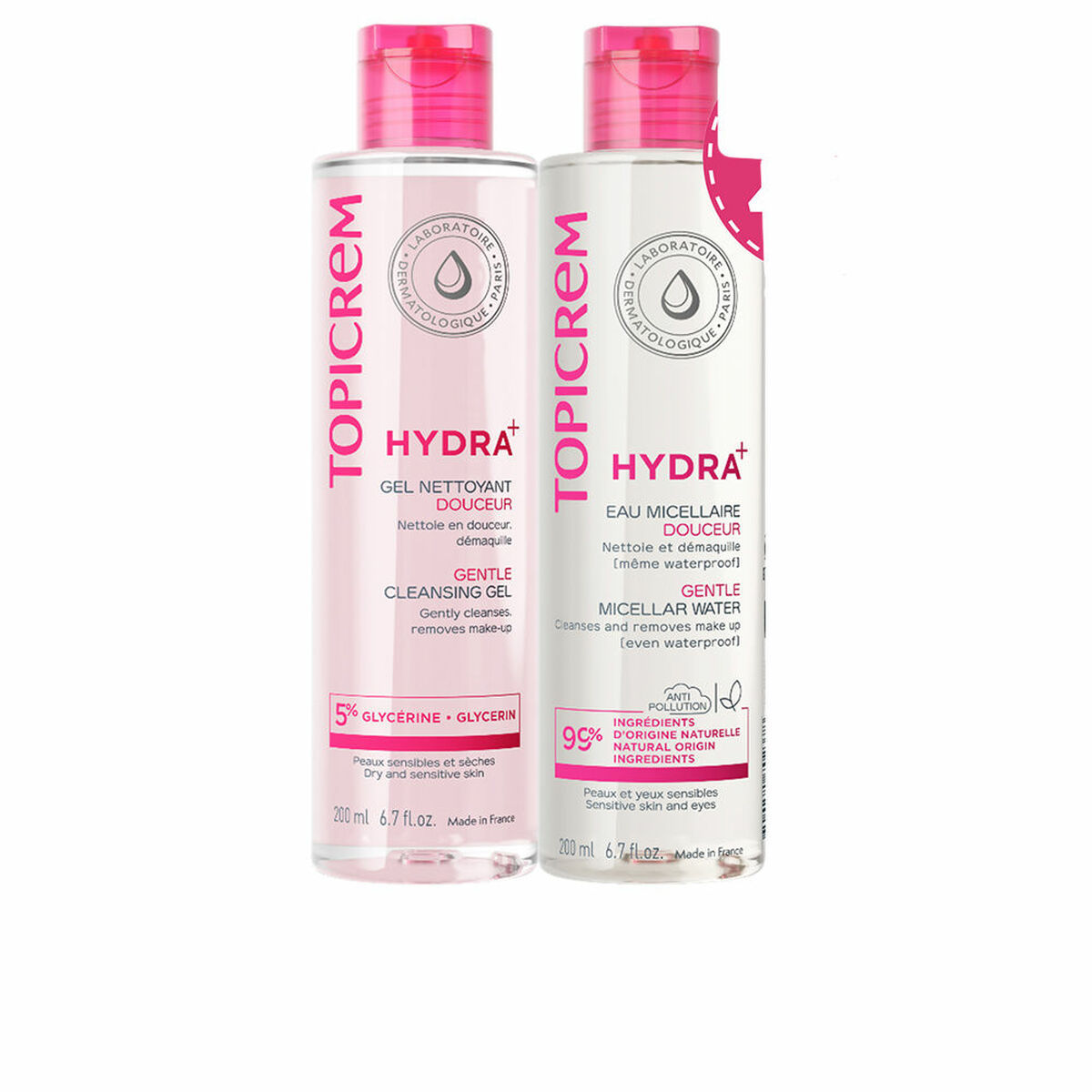 Gesichtsreinigungsgel Topicrem HYDRA+ 2 Stücke