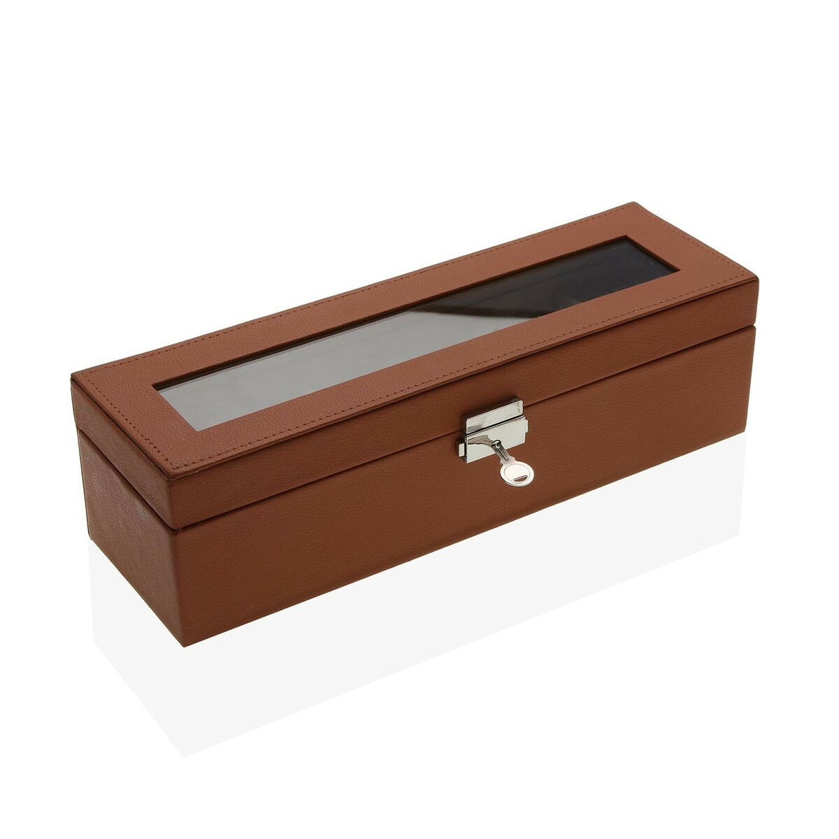 Uhrenbox Versa Braun Polypropylen Polyskin 10 x 9 x 32,5 cm