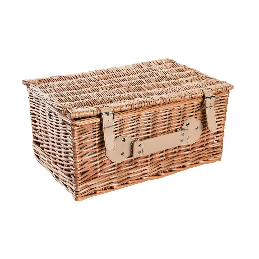 Miniaturbild: Korb DKD Home Decor Picnic natürlich grün korb (44 x 30 x 22 cm)