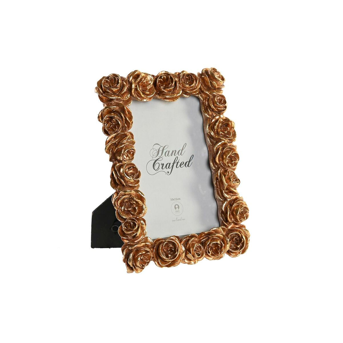 Fotorahmen DKD Home Decor Gold Harz Rosen Romantisch 15,5 x 3,2 x 20,3 cm