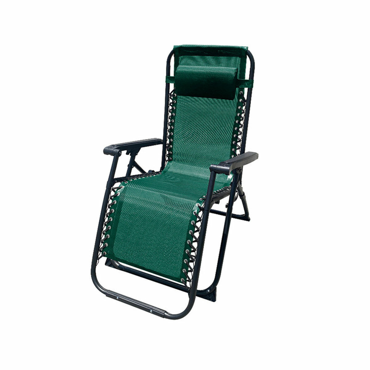 Marbueno Klappbarer Stahl Liegestuhl Mit Kissen Garten und Pool 90X66X108 cm