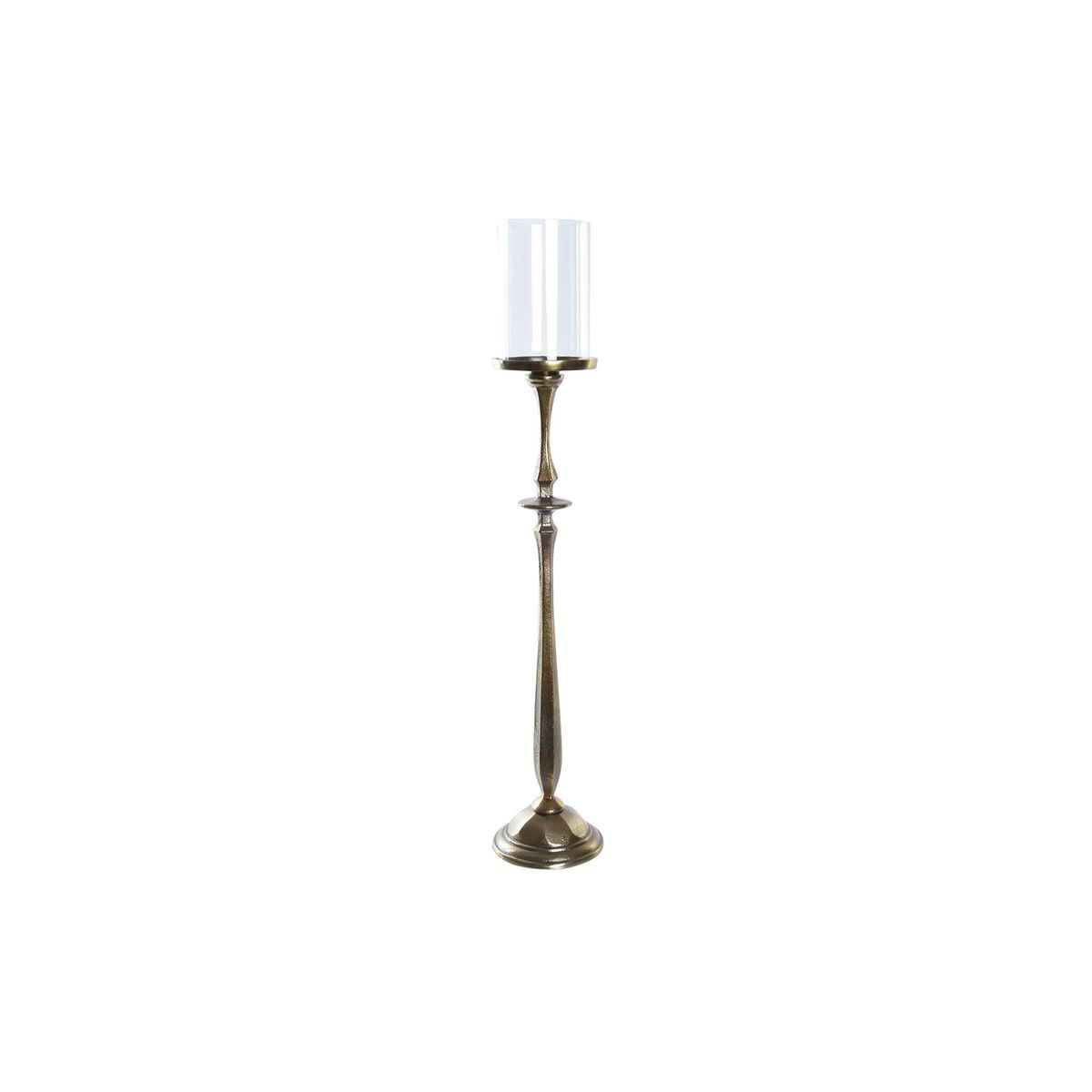 Kerzenleuchter DKD Home Decor Antiker Finish Kristall Gold Aluminium (13 x 13