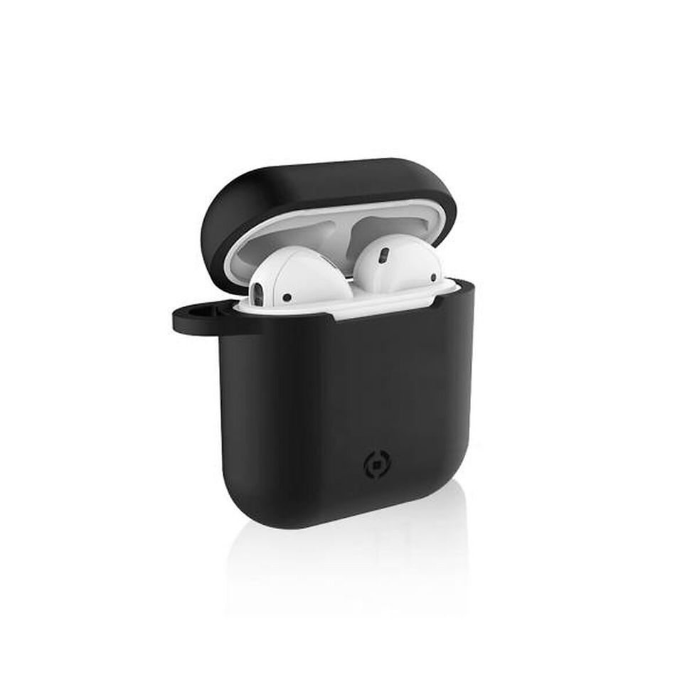 Schutzhülle Celly AIRPODS 1/2 GEN Kopfhörer Schwarz Silikon Kunststoff