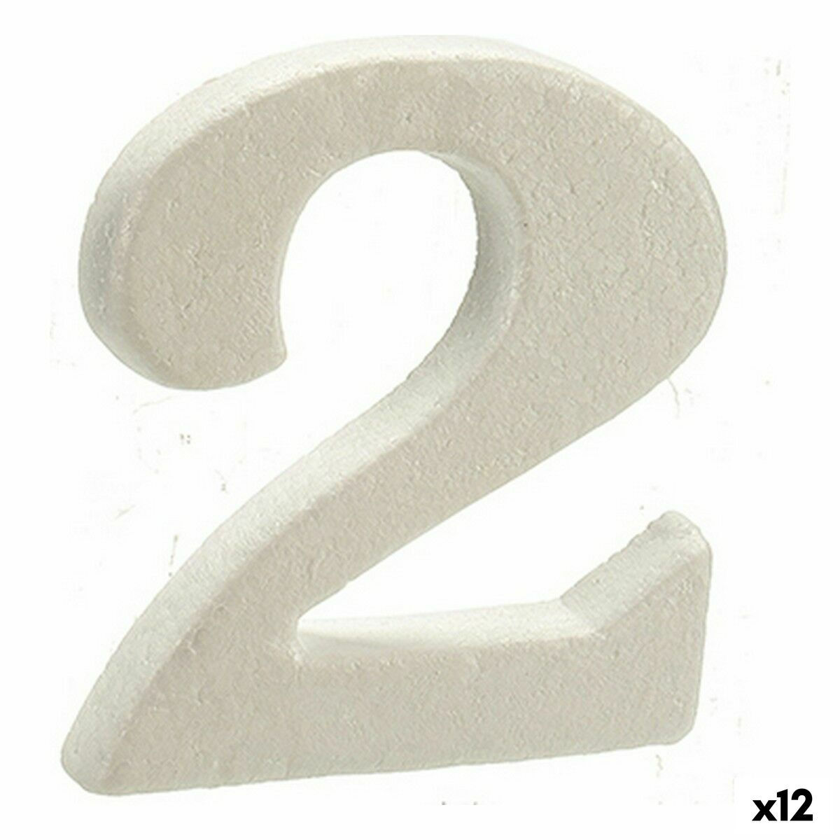 Zahle 2 Weiß polystyrol 2 x 15 x 10 cm (12 Stück)