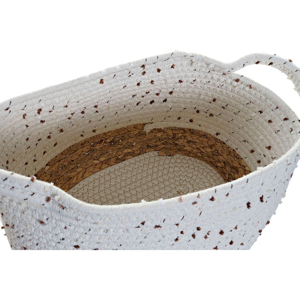 Miniaturbild: Korb-Set DKD Home Decor Baumwolle Boho Binsen (36 x 26 x 42 cm) (3 Stücke)