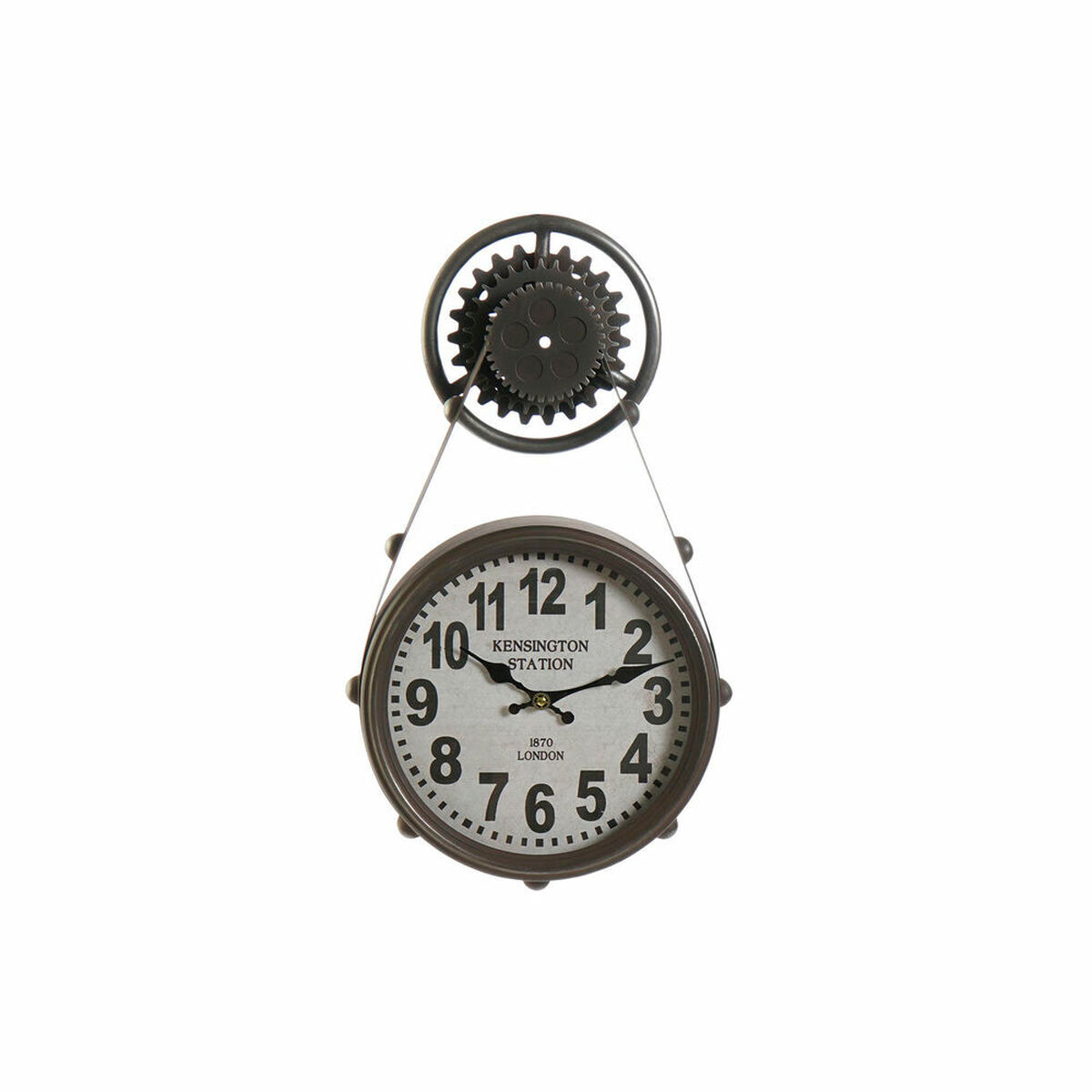 Wanduhr DKD Home Decor Kristall Schwarz Eisen (33 x 8 x 58 cm)