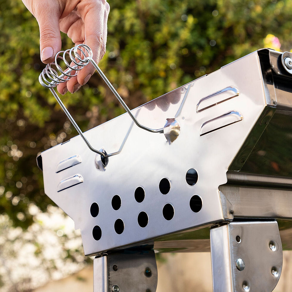 Miniaturbild: Zusammenklappbarer Holzkohlegrill aus Edelstahl ExelQ InnovaGoods