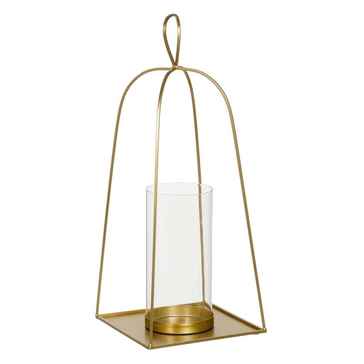 Kerzenschale Kristall Gold Metall 23 x 23 x 56 cm