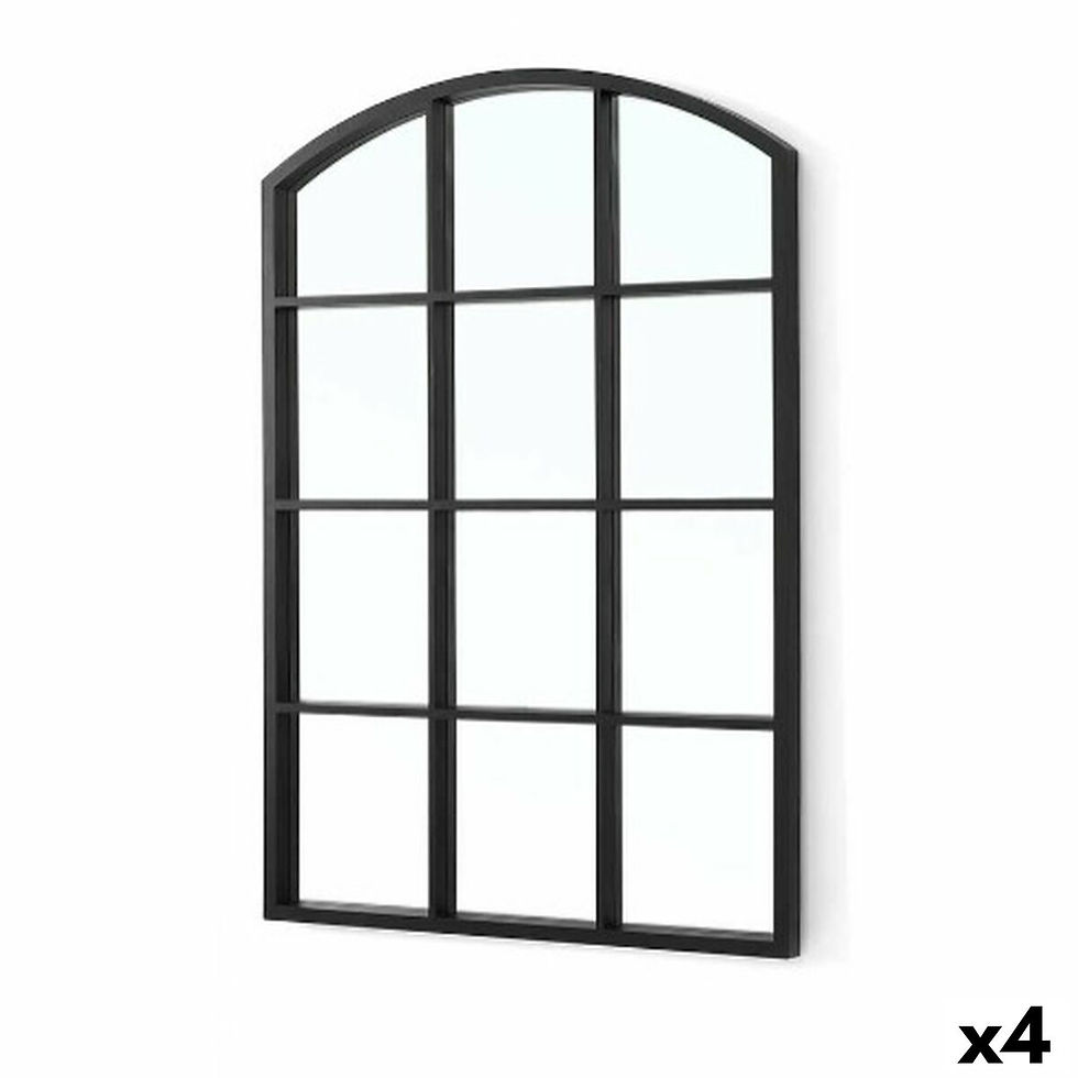 Wandspiegel Gift Decor Schwarz Fenster 50,5 X 2,5 X 76 cm (4 Stück)