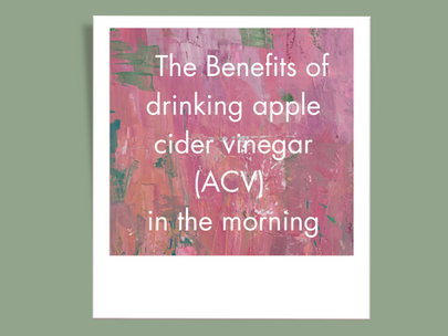 Some people drink apple cider vinegar (ACV) in the morning for a variety of reasons, including: