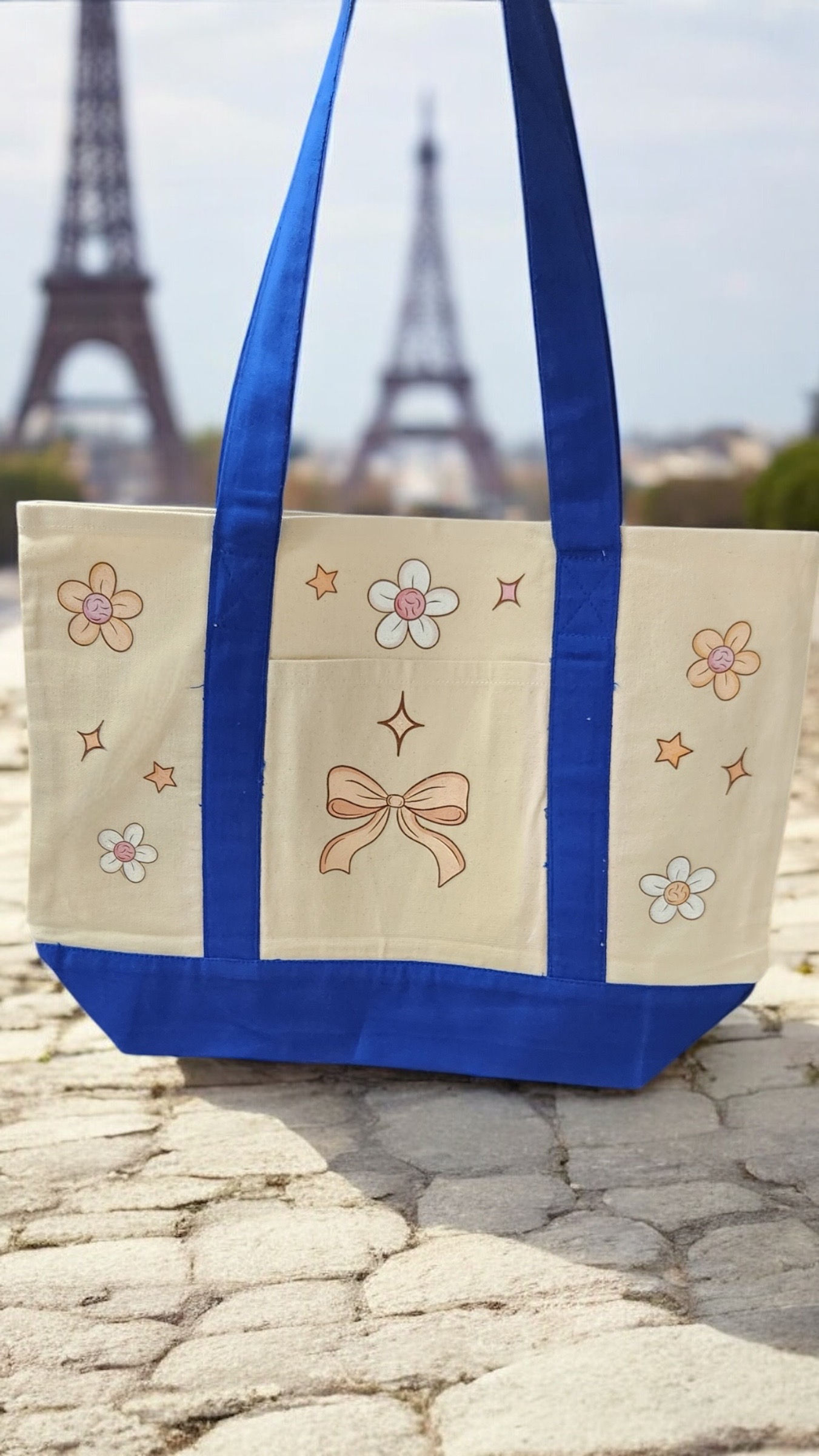 Cute Bow and Flowers Tote