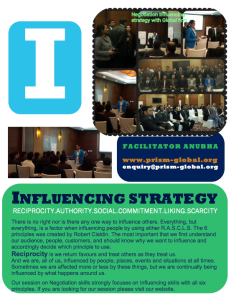 INFLUENCING STRATEGY