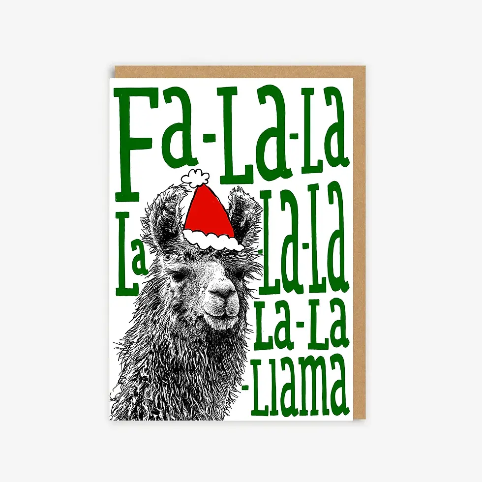 Llama Christmas Card