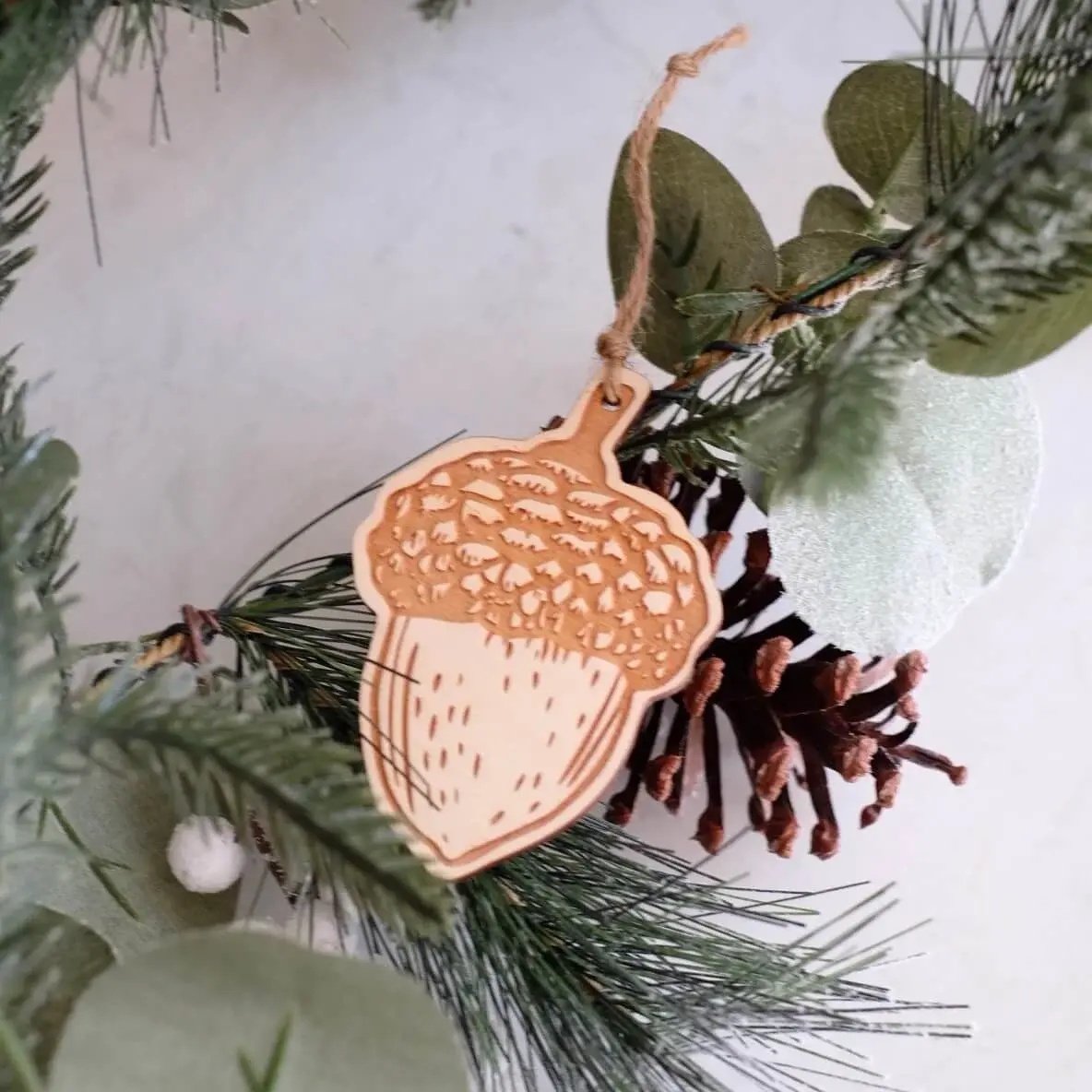 Plywood Acorn Decoration