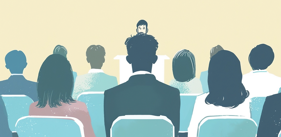 人の話を聞いている人達