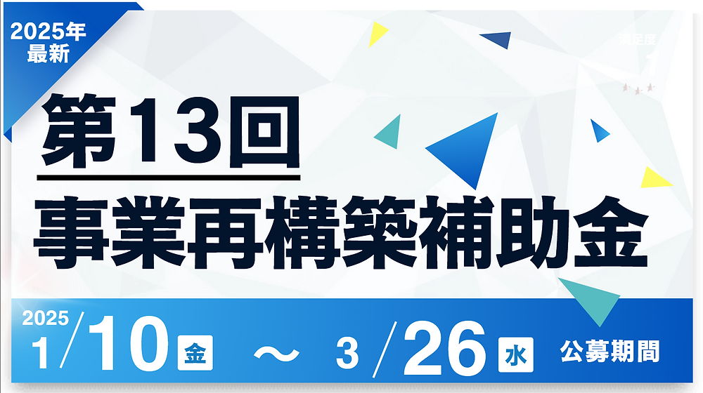 最速解説】公募開始！第13回 事業再構築補助金に関して