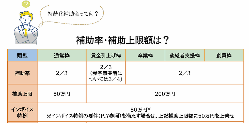小規模事業者持続化補助金 補助率 補助額