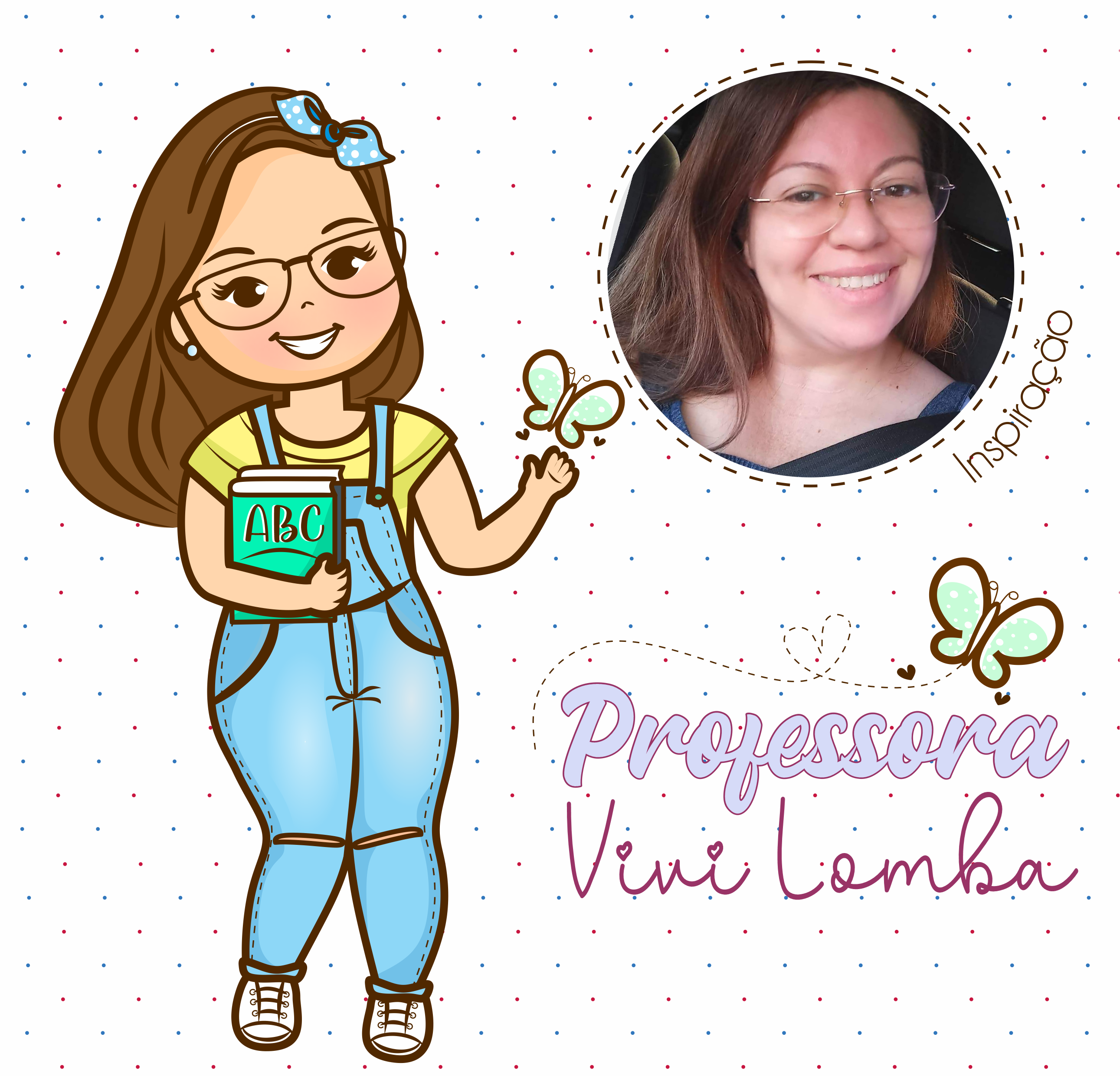 Kit Mascote Professora