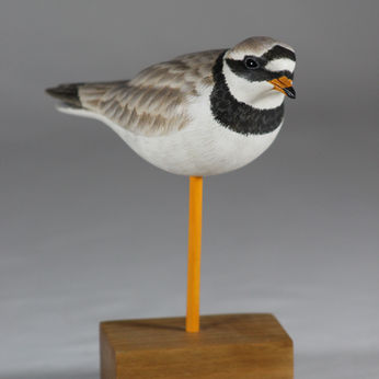 Ringed plover bird carving