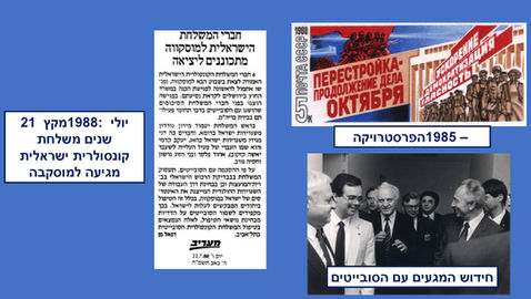 מצגת והרצאה - ממשלת ישראל בחזית המאבק למען יהודי בריה"מ ומזרח אירופה