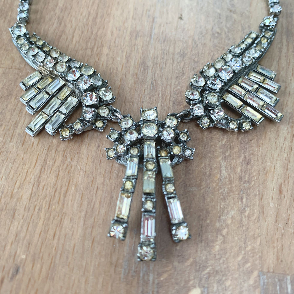 Thumbnail: 1940s Vintage Diamanté Necklace