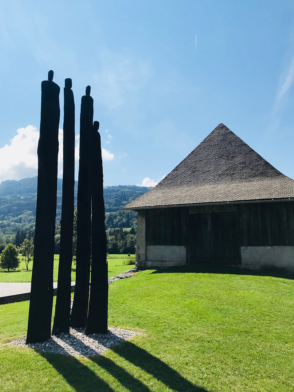Sculpture and shadows at the Chartreuse de Melan Grand Massif