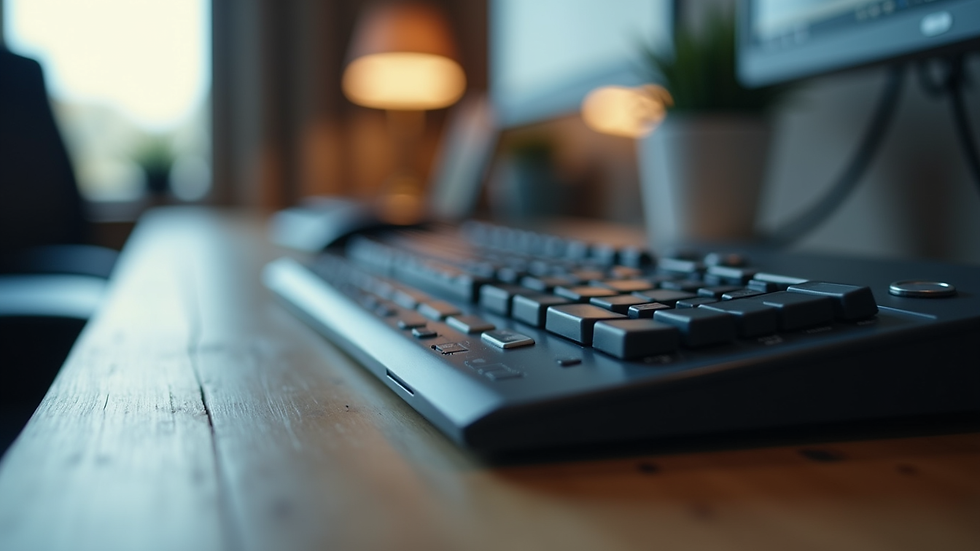 Close-up view of a height adjustable desk control panel with buttons