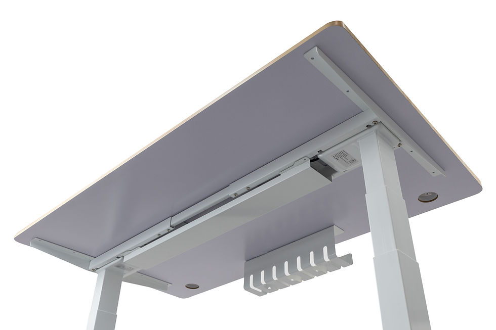 縮圖：從下方拍攝新款雪白色三節直驅式雙馬達組裝完成圖