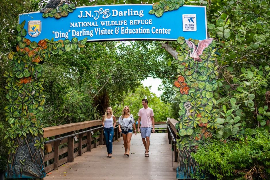 Image of visitors at the J.N. "Ding" Darling National Wildlife Refuge