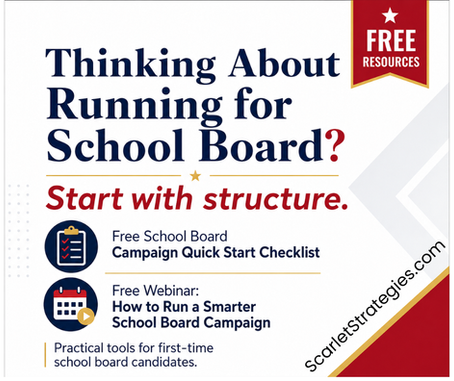 Free School Board Campaign Webinar for Candidates Across the Country