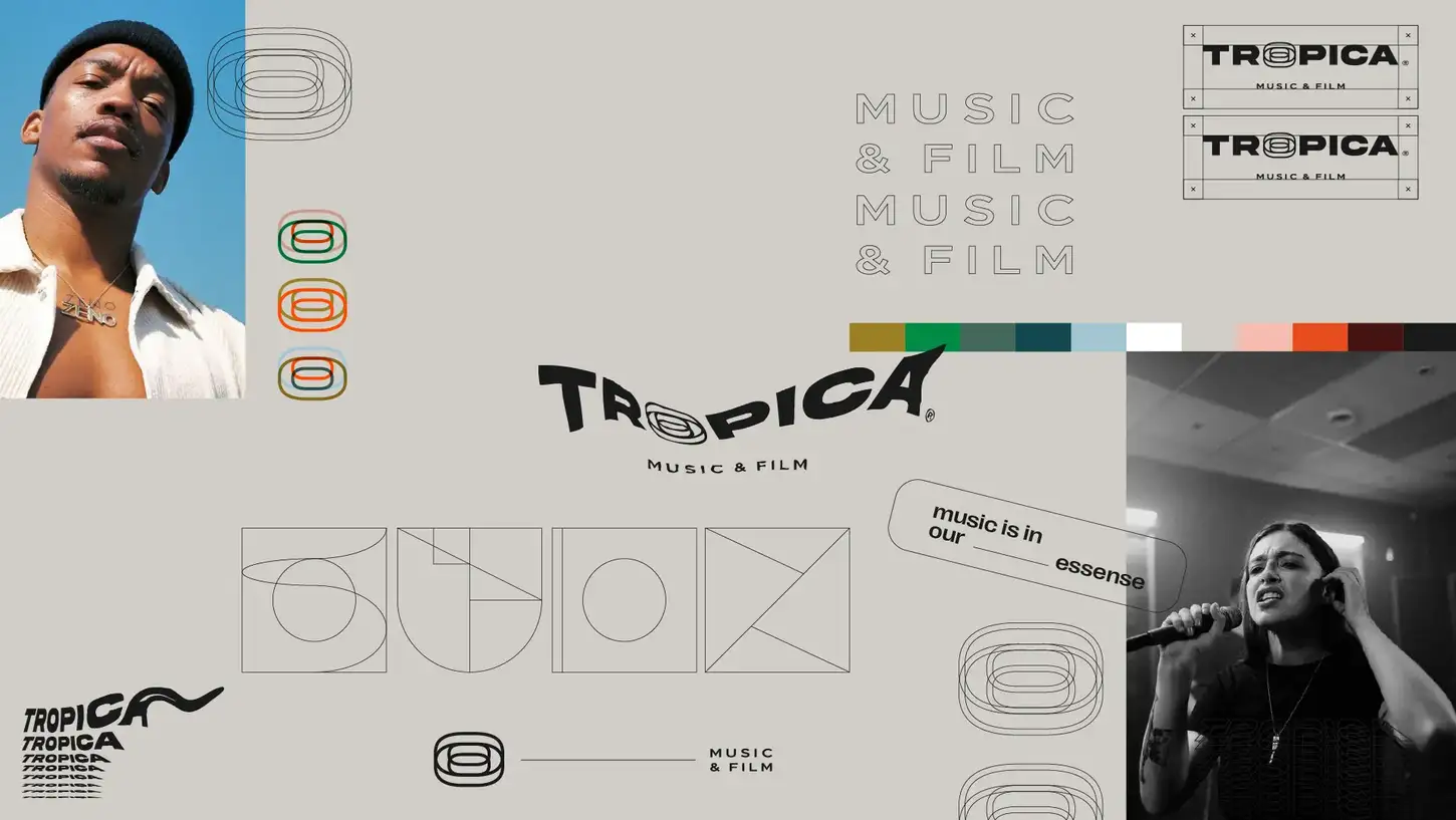 Tropica Brand Identity. Brand Elements and Color Palette.