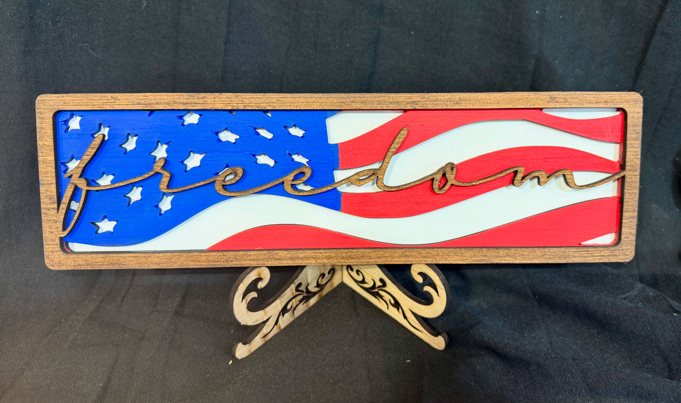 Multi-Layered “Freedom” wall art