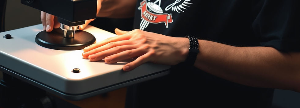 A person using a heat press on a t-shirt applying a graphic.jpg