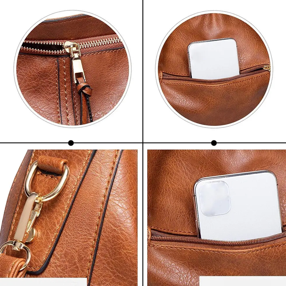 Miniatura: Retro Couro Bolsa Elegante 