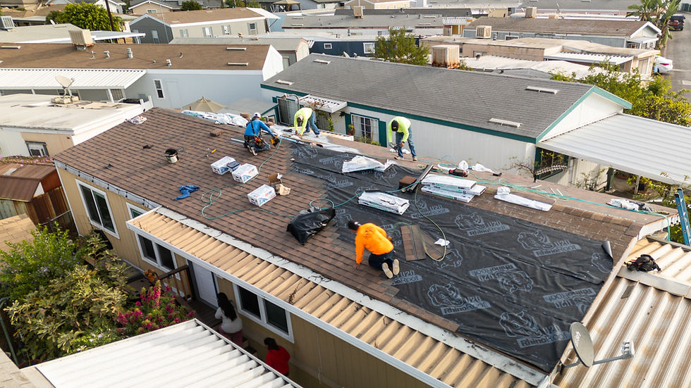 Mobile home roofing project in Glendora, CA