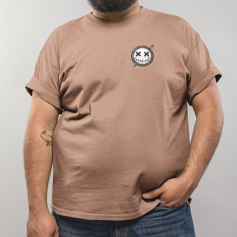 Miniatura: Men's T-Shirt GuGi Coat of Arms Smile Stitched Needle Print Small Minimalist CM0