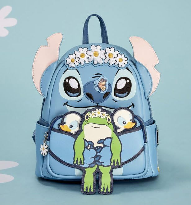 Thumbnail: Loungefly Disney Stitch Springtime Daisy Cosplay Bag Purse front view.