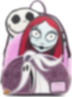 Nightmare Before Christmas Loungefly backpack with Jack, Sally, and Zero design