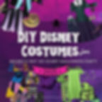 DIY Disney costumes for Mickey's Not So Scary Halloween Party. Colorful outfits on a purple backdrop with bats and a spider.