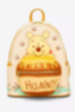 Winnie the Pooh Loungefly mini backpack shaped like a hunny pot with 3D dripping honey detail