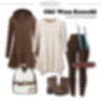 Obi-Wan Kenobi bounding outfit for Star Wars Nite with a beige tunic, brown leggings, belt, and Jedi accessories