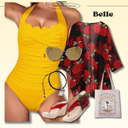 Disney Belle Swimsuit for Adults: Poolside Princess Style for Moms Who Love DisneyBounding