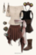 Captain Jack Sparrow Disney bound look for Pirate Night on Disney Cruise Line with corset vest and asymmetrical skirt.