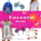 A stylish Mirabel Disneybound outfits with floral embroidery, Encanto-inspired Minnie ears, jewelry, and a themed backpack.