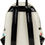Thumbnail: Back of Loungefly Stormtrooper holiday backpack in glossy white faux leather with adjustable straps