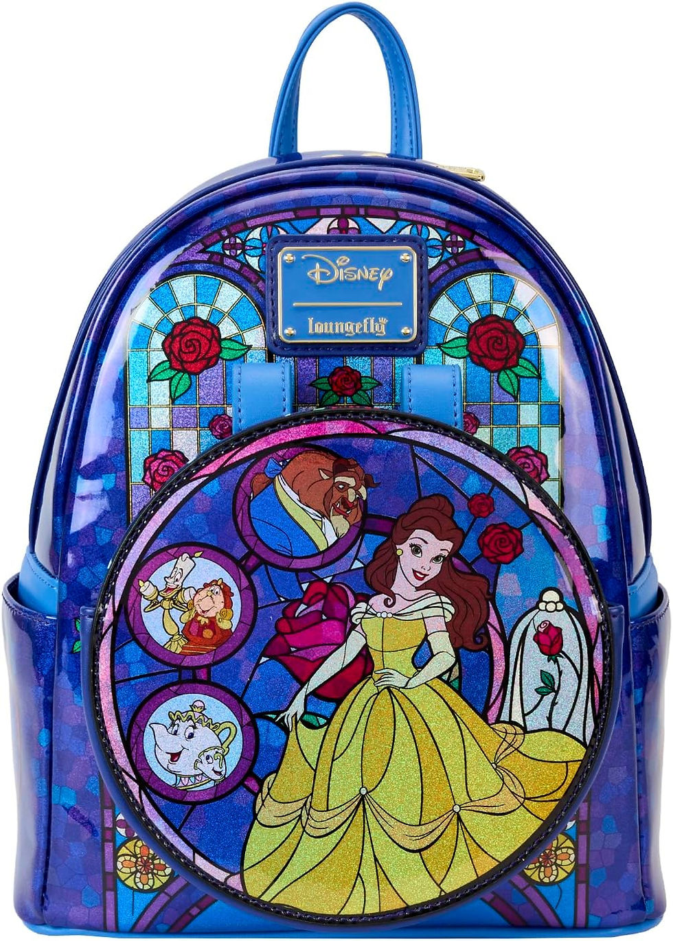 Loungefly Disney Princess Stained Glass Collection Belle Mini Backpack