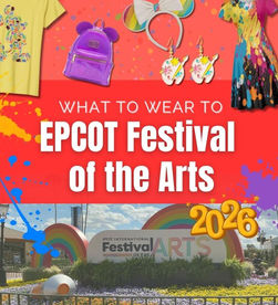 Women’s EPCOT Festival of the Arts outfit inspiration featuring colorful art-themed Disney outfits and accessories for 2026