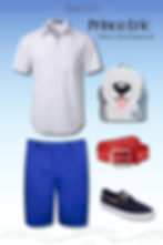 Prince Eric DisneyBound outfit with white shirt, cobalt shorts, and red belt for Disney parks or cruises